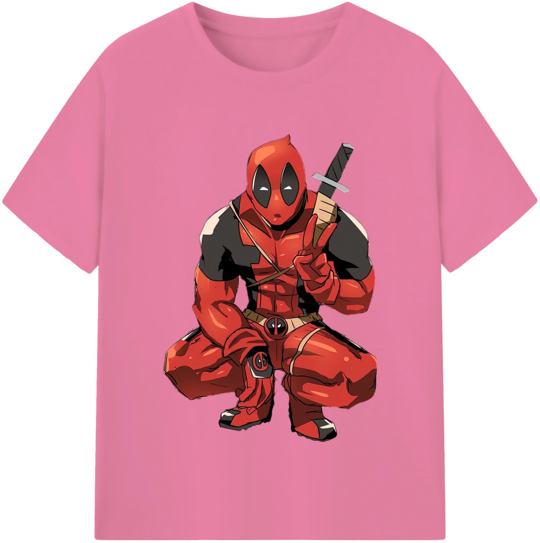 （画像用） Deadpool デッドプール 綿100％半袖Tシャツ（フロントプリント）